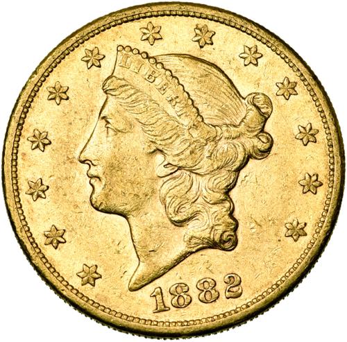 ETATS-UNIS, AV 20 dollars, 1882 S. ... 