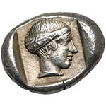 CARIE, CNIDE, AR drachme, 411-394 av. J.-C. ... 