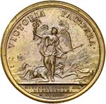 FRANCE, AE médaille, 1658, Mauger. Victoire ... 