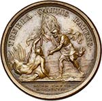 FRANCE, AE médaille, 1697, Mauger. Prise ... 