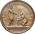 FRANCE, AE médaille, 1662, Mauger. ... 
