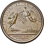 FRANCE, AE médaille, 1691, Mauger. Prise de ... 