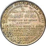 CHILI, AE argenté médaille, 1871, Bryant. ... 