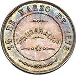 PEROU, AR médaille, 1878, Gris. Tramways de ... 