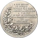 FRANCE, AR médaille, 1897. Visite de ... 