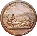 FRANCE, AE médaille, 1693, H. Roussel. La ... 