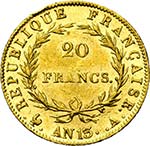 FRANCE, Napoléon Ier (1804-1814), AV 20 ... 