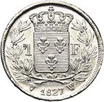 FRANCE, Charles X (1824-1830), AR 1 franc, ... 