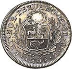 PEROU, République, AR 8 reales, 1839MB, ... 