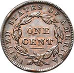 ETATS-UNIS, Cu 1 cent, 1838. K.M. 45. Coups ... 