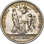 FRANCE, AE médaille, 1747, Marteau. Mariage ... 