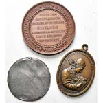 ITALIE, lot de 3 médailles papales: 1825, ... 