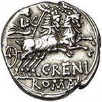 C. Renius, AR denier, 138 av. J.-C., Rome. ... 