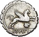 L. Papius, AR denier, 79 av. J.-C., Rome. D/ ... 