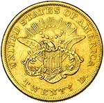 ETATS-UNIS, AV 20 dollars, 1852. Fr. 169. ... 