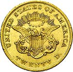 ETATS-UNIS, AV 20 dollars, 1861. Fr. 169.