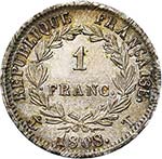 FRANCE, Napoléon Ier (1804-1814), 1 franc, ... 