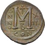 Justinien Ier (527-565), AE follis, an 13, ... 