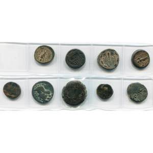 lot de 9 bronzes: Phénicie, Marathos, B. l. ... 
