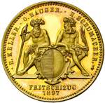 SUISSE, AV médaille, 1897. Inauguration de ... 