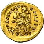 THEODOSE II (402-450), AV solidus, 441-450, ... 
