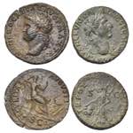 AE lot de 3 bronzes: Néron, dupondius, ... 