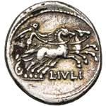 L. Iulius, AR denier, 101 av. J.-C., Rome. ... 