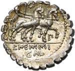 L. Memmius Galerius, AR denier serratus, 106 ... 