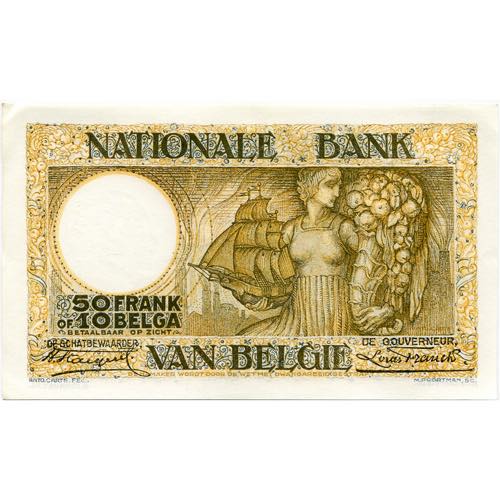BELGIQUE, Banque Nationale, 50 francs - 10 ... 