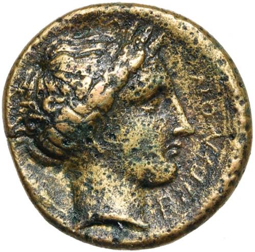 BRUTTIUM, RHEGION, AE bronze, vers 415-387 ... 