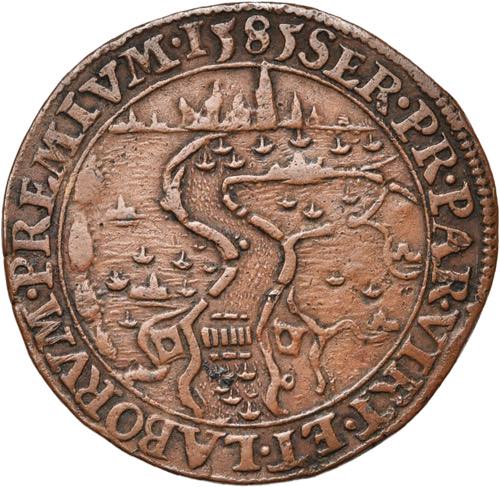 PAYS-BAS MERIDIONAUX, Cu jeton, 1585. Bureau ... 