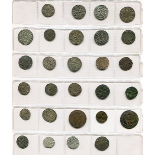 FRANCE, lot de 28 monnaies féodales: ... 