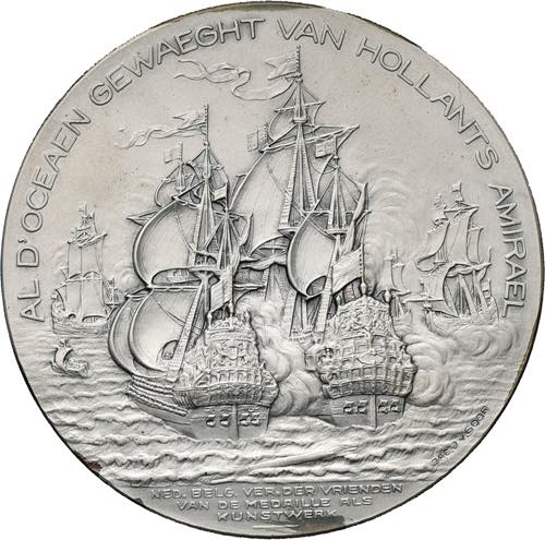 PAYS-BAS, AE argenté médaille, 1907, van ... 