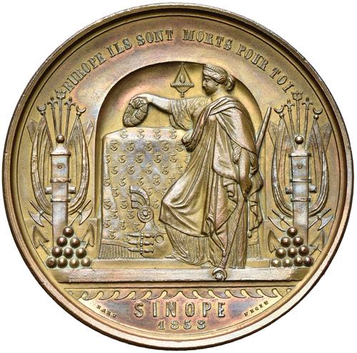 TURQUIE, AE médaille, 1853, Hart. Guerre de ... 