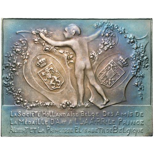 BELGIQUE, AR plaquette, 1900, van der ... 