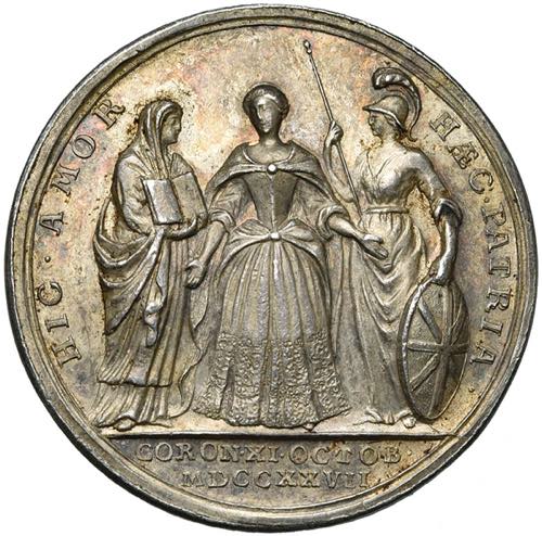 GRANDE-BRETAGNE, AR médaille, 1727, J. ... 