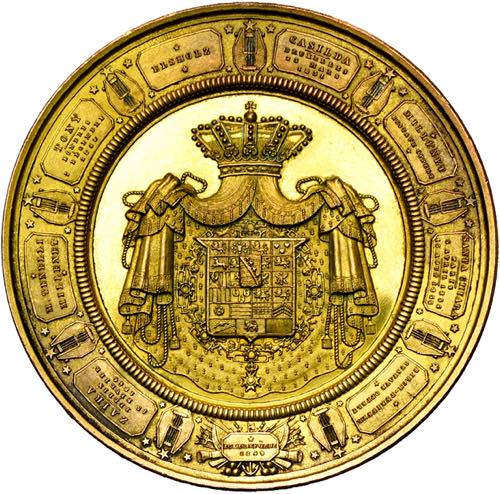 ALLEMAGNE, AE doré médaille, 1855, Hart. ... 