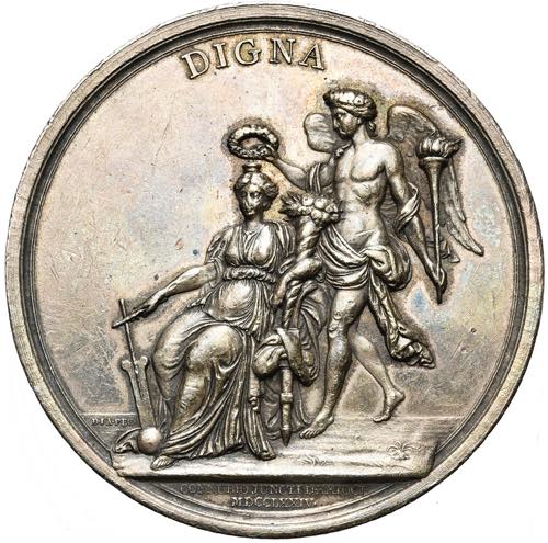DANEMARK, AR médaille, 1774, Adzer. Mariage ... 