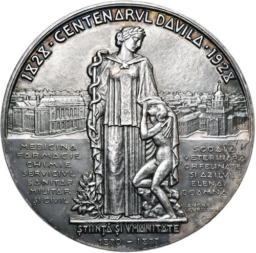 ROUMANIE, AE argenté médaille, 1928, ... 