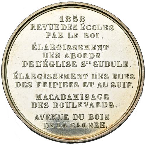 BELGIQUE, AR médaille, 1858, J. Wiener. ... 