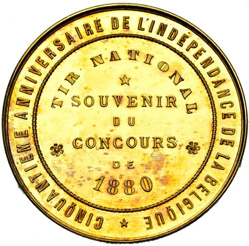 BELGIQUE, AV médaille, 1880, Fisch. ... 