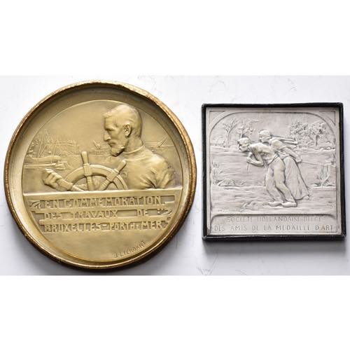 BELGIQUE, lot de 2 médailles: 1903, Dubois, ... 