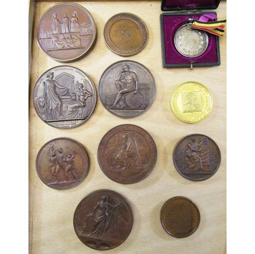 BELGIQUE, lot de 11 médailles: 1843, ... 