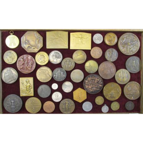 lot de 37 médailles, dont: Belgique, 1857, ... 
