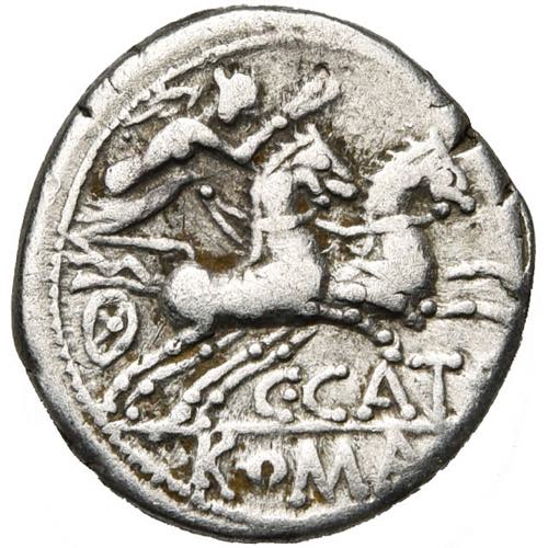 C. Cato, AR denier, 123 av. J.-C., Rome. D/ ... 