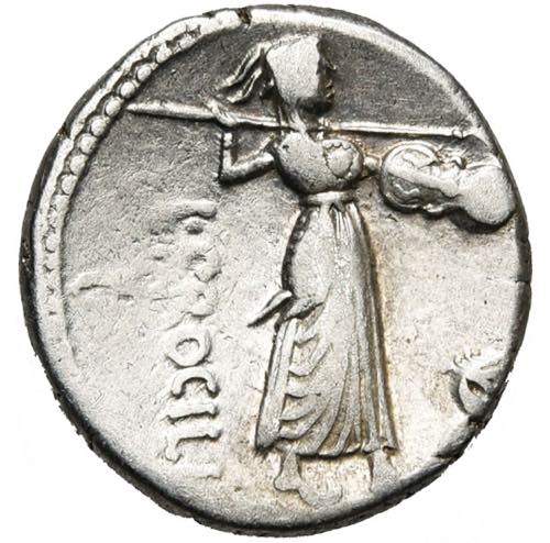 L. Procilius, AR denier, 80 av. J.-C., Rome. ... 