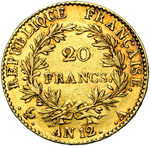 FRANCE, Consulat (1799-1804), AV 20 francs, ... 