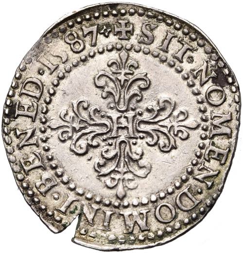 FRANCE, Royaume, Henri III (1574-1589), AR ... 