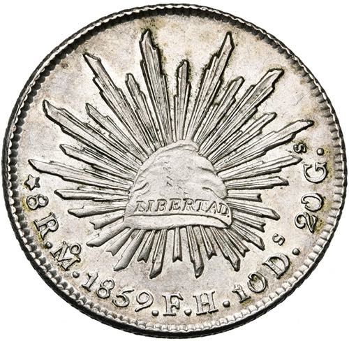 MEXIQUE, République (1823-1905), 8 reales, ... 