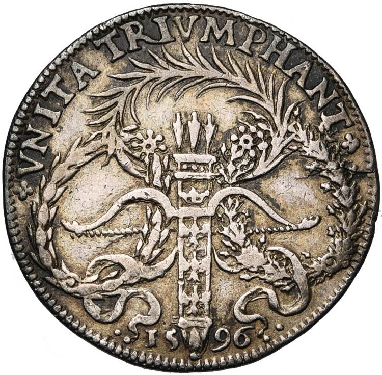 FRANCE, AR jeton, 1596. François II de ... 